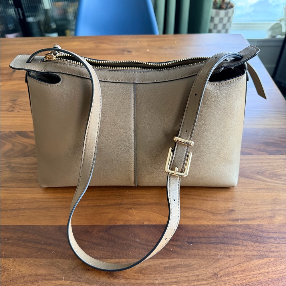 H&M Tan Faux Leather Shoulder Bag